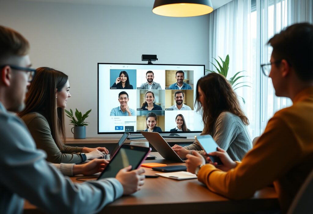 Effective leadership communication strategies for remote teams in a digital workspace.