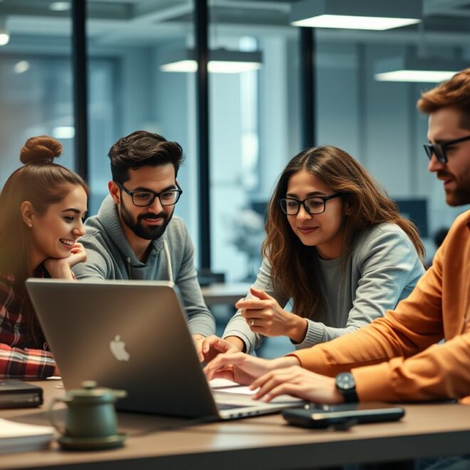 Essential leadership qualities for successful web developers showcased in an engaging image.