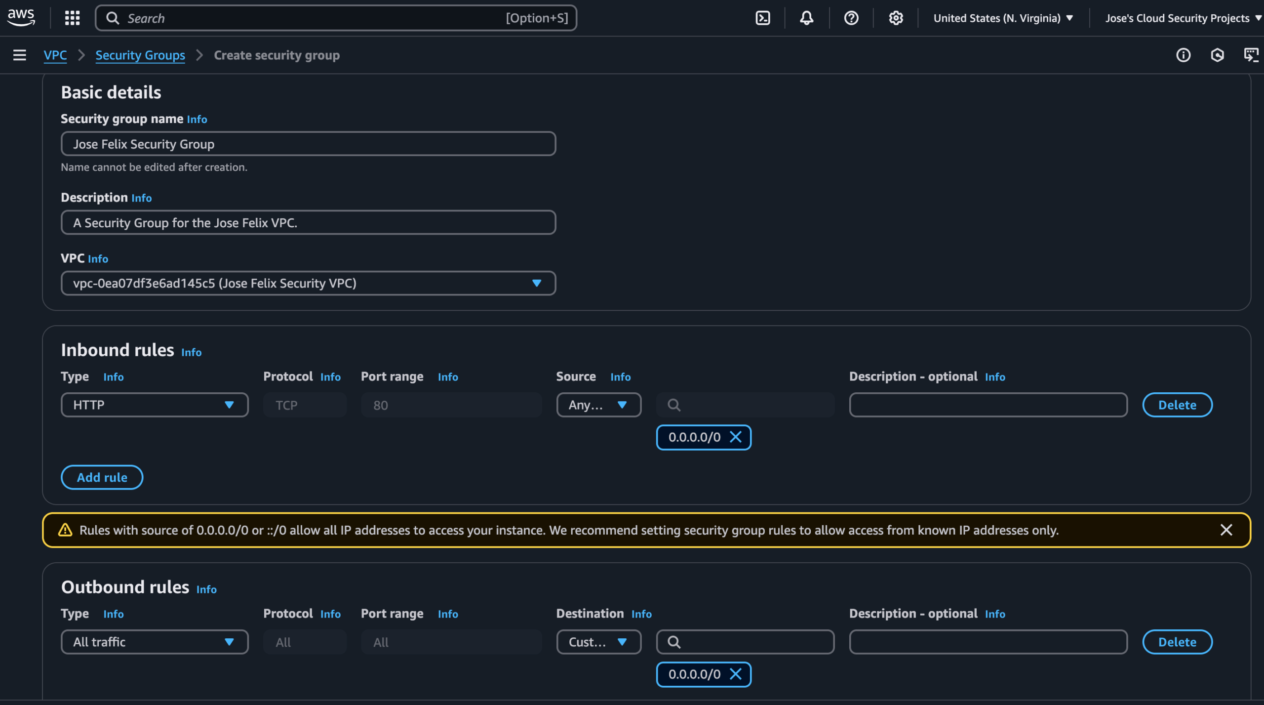 Implementing Security Groups For Vpc | Jose Felix Cruz Implementing Security Groups For Vpc