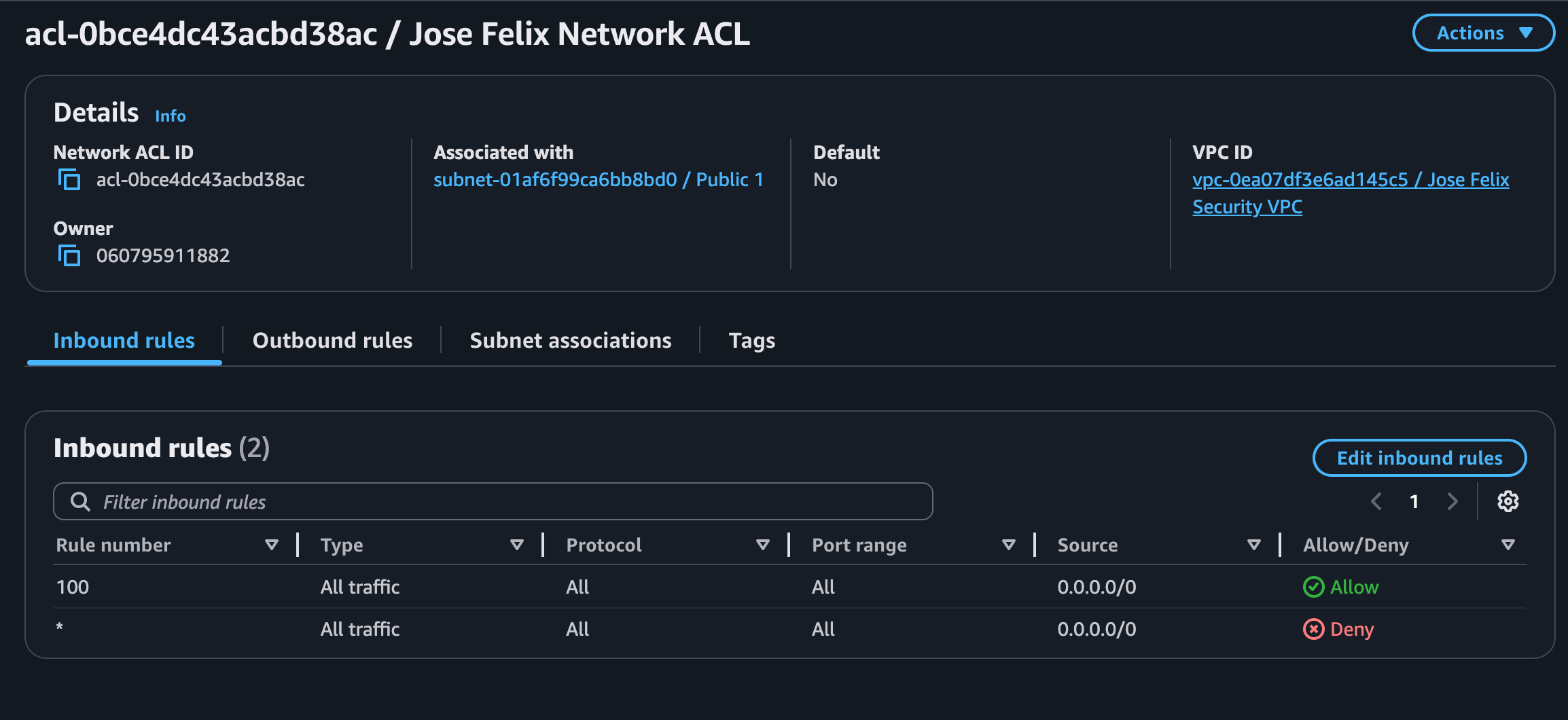 Setting Up Network Acls Vpc | Jose Felix Cruz Setting Up Network Acls Vpc