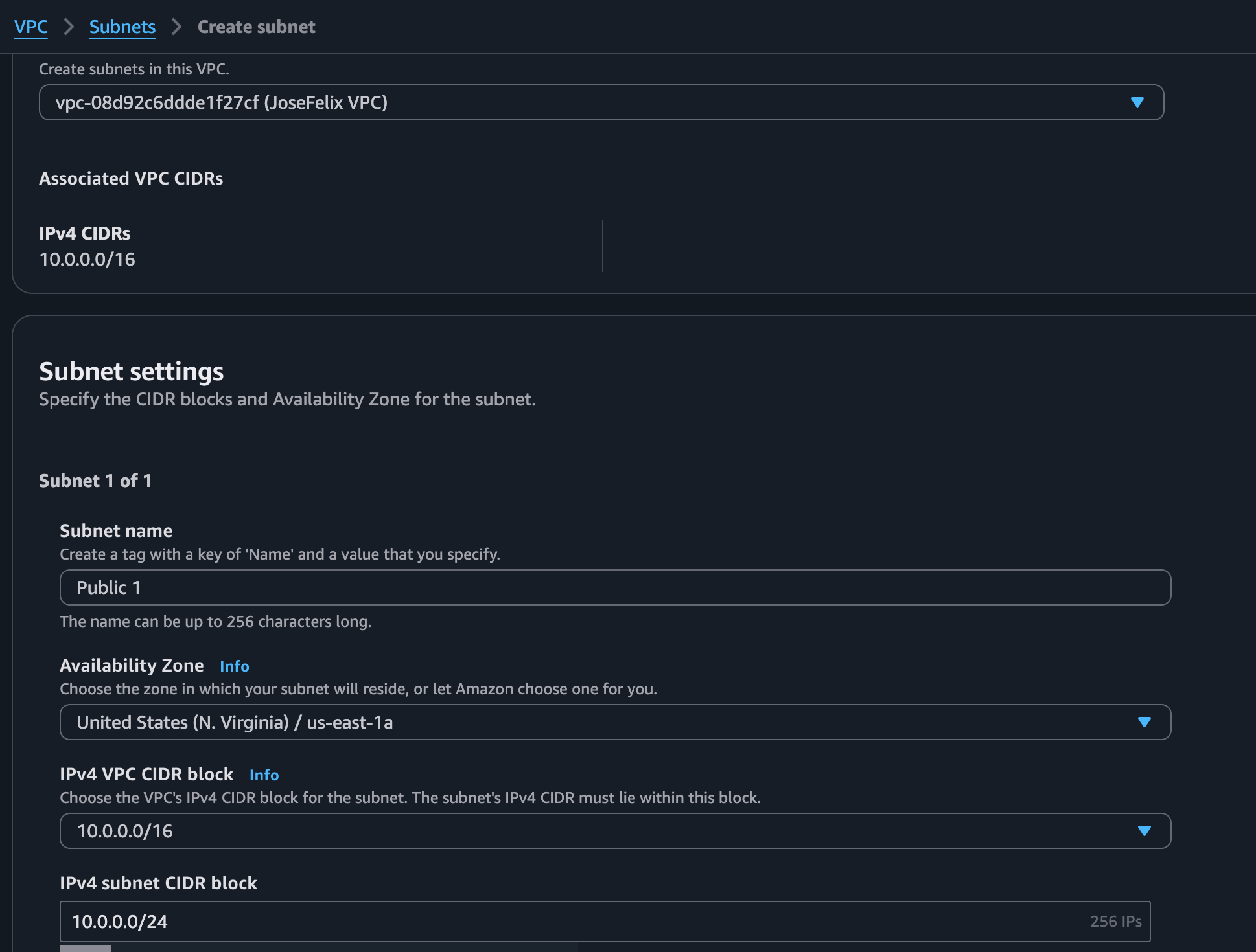 Public Subnet Structure | Jose Felix Cruz Public Subnet Structure